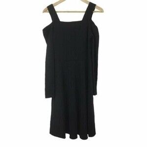 Mossimo Black Dress Womens Size XS Cold Shoulder Long-Sleeve Party NWT